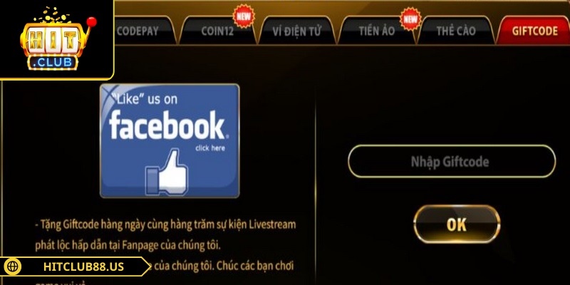 Theo dõi Fanpage tặng mã thưởng giá trị