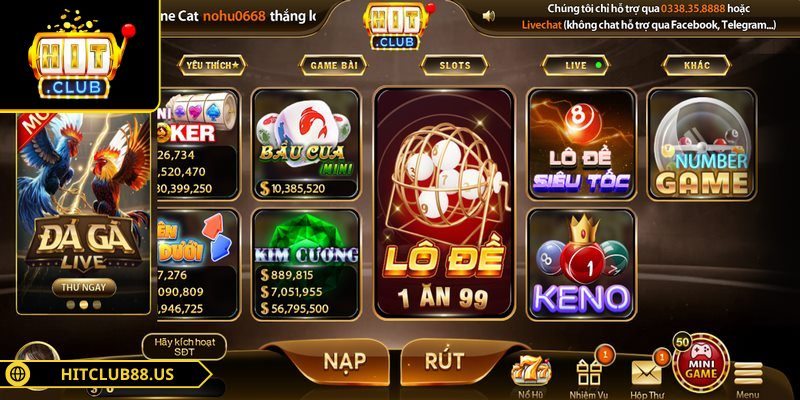 Lô đề Hitclub lựa chọn lý tưởng cho những người yêu thích may rủi