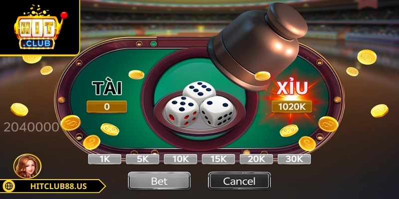 Tài Xỉu Hitclub - Không Gian Giải Trí Trực Tuyến Cực Đã 3 Người chơi có thể chọn đánh gấp thếp ở cuối cầu bệt